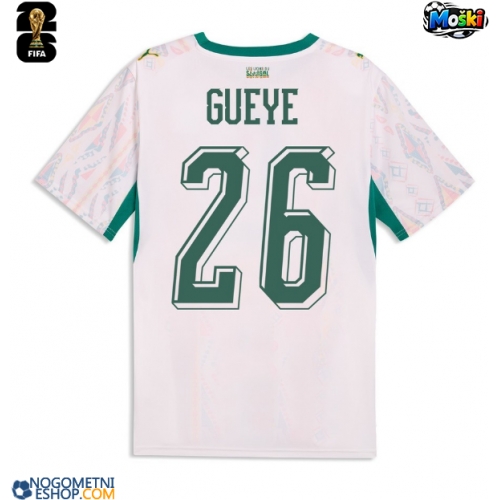 Moški Nogometni dresi Senegal Pape Gueye #26 Domači SP 2026 Kratek Rokav